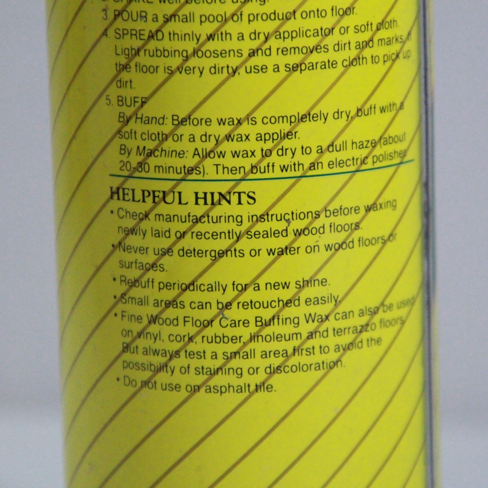 SC Johnson Buffing Wax Fine Wood Floor Care 22 fl oz Partially Used, Mostly Full