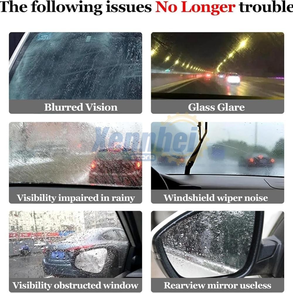 2Pcs 100ml Car Oil Film Cleaner Glass Emulsion Cleaner Handle Oil Film Remover
