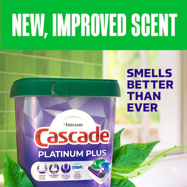 2 Pack Cascade Platinum Plus Dishwasher Pods Detergent Soap Tabs Fresh 47 Ct 94