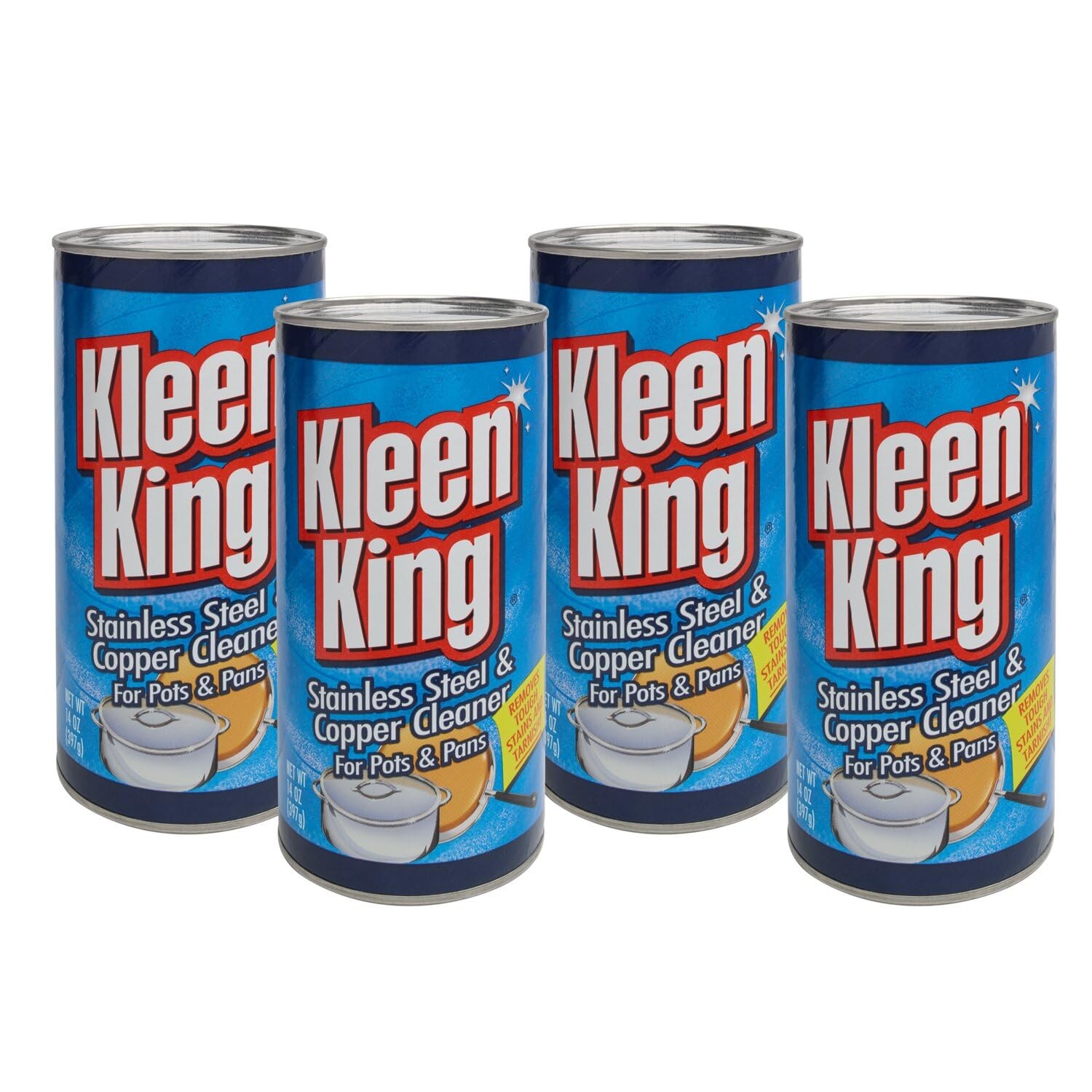 4 Pk, Stailess Steel & Copper Cleaner for Pots & Pans, 14 Oz