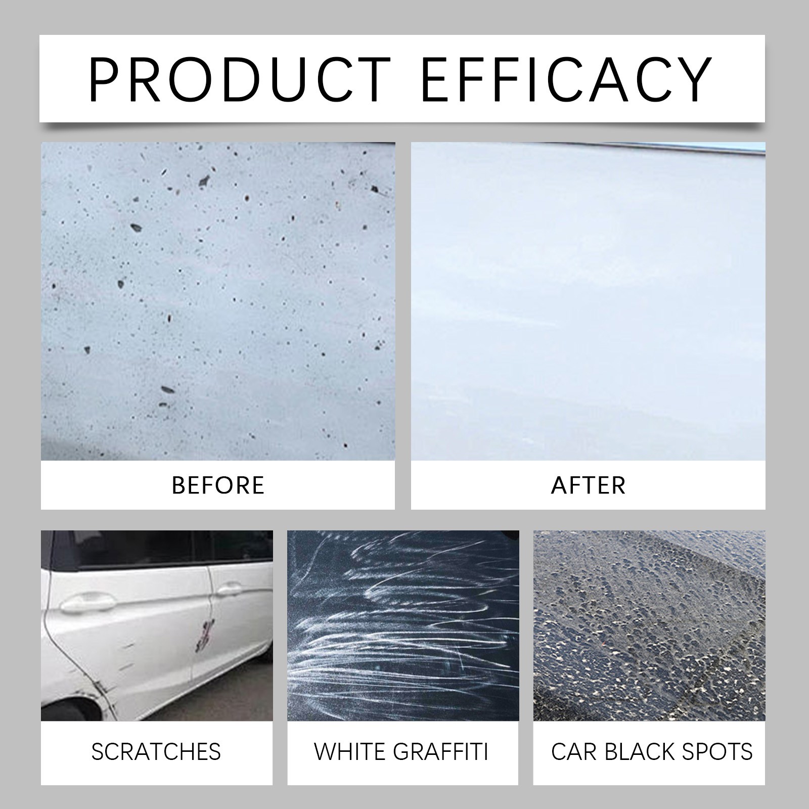 3-in-1 Ceramic Coating Spray – Hydrophobic Paint Sealant, Gloss Enhancer for Car