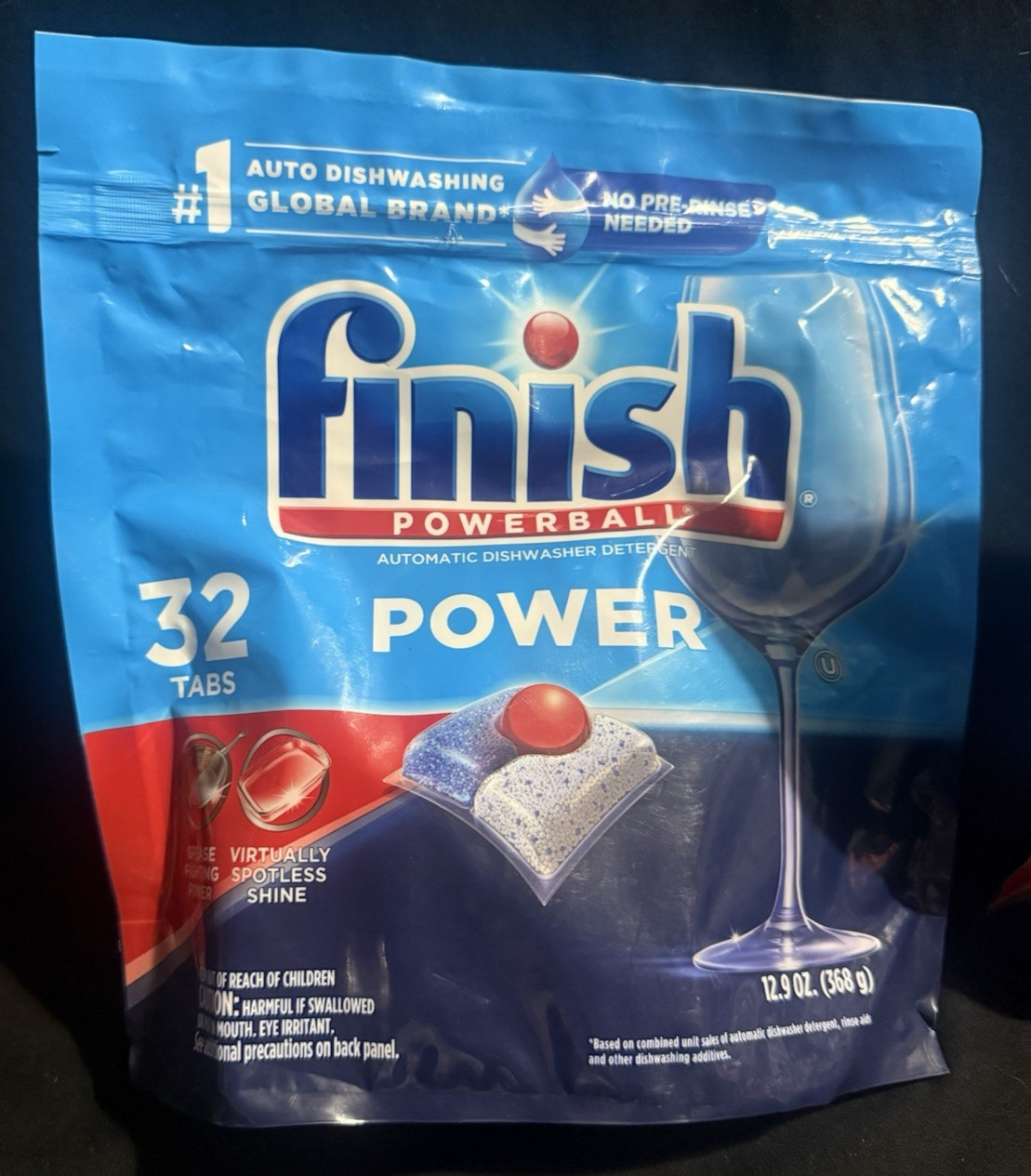 Finish Power 12.9oz Automatic Dishwasher Detergent 32 Tabs Lot of 2
