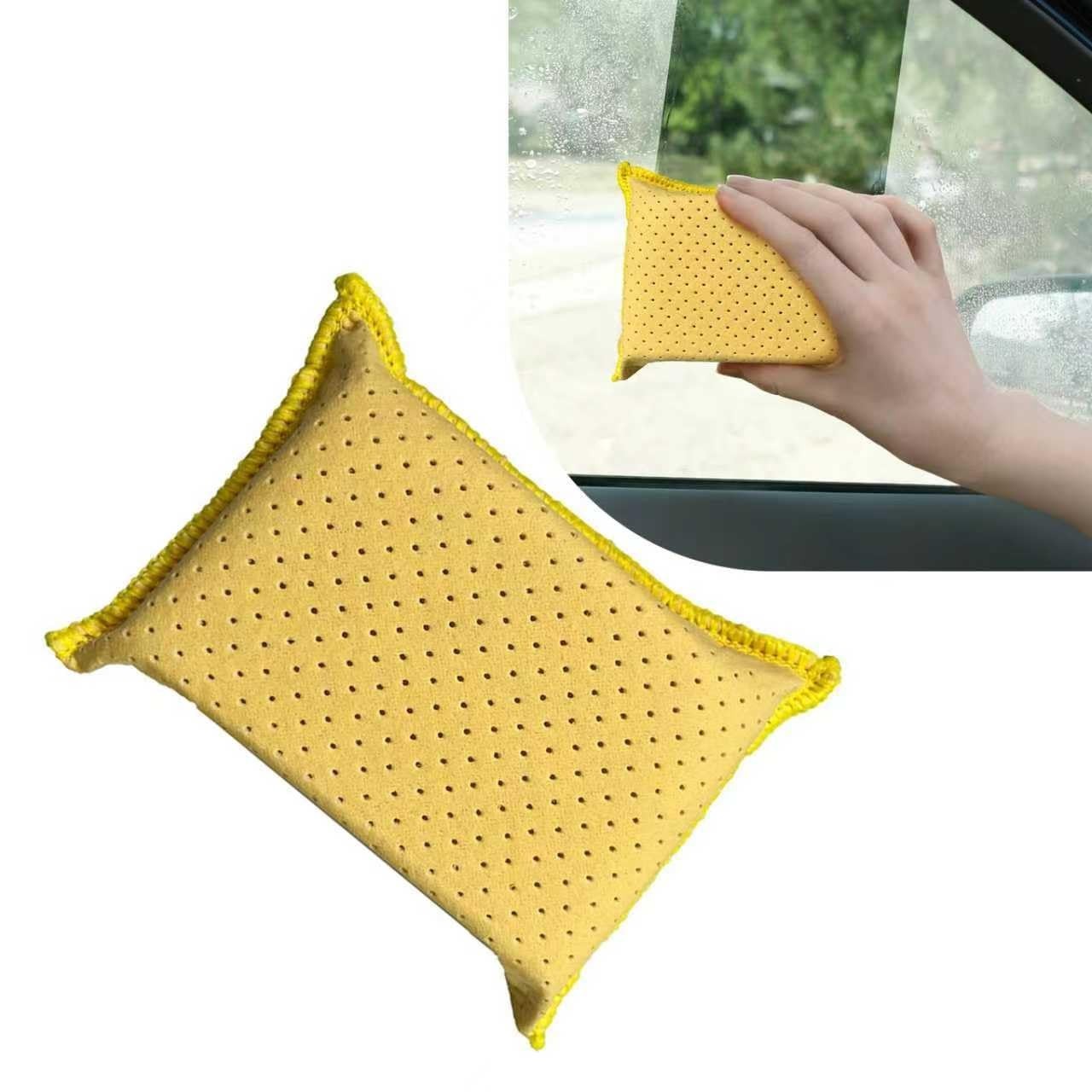 Windshield Cleaning Sponge Block, Double-Sided Microporous Defogger for Car Wind