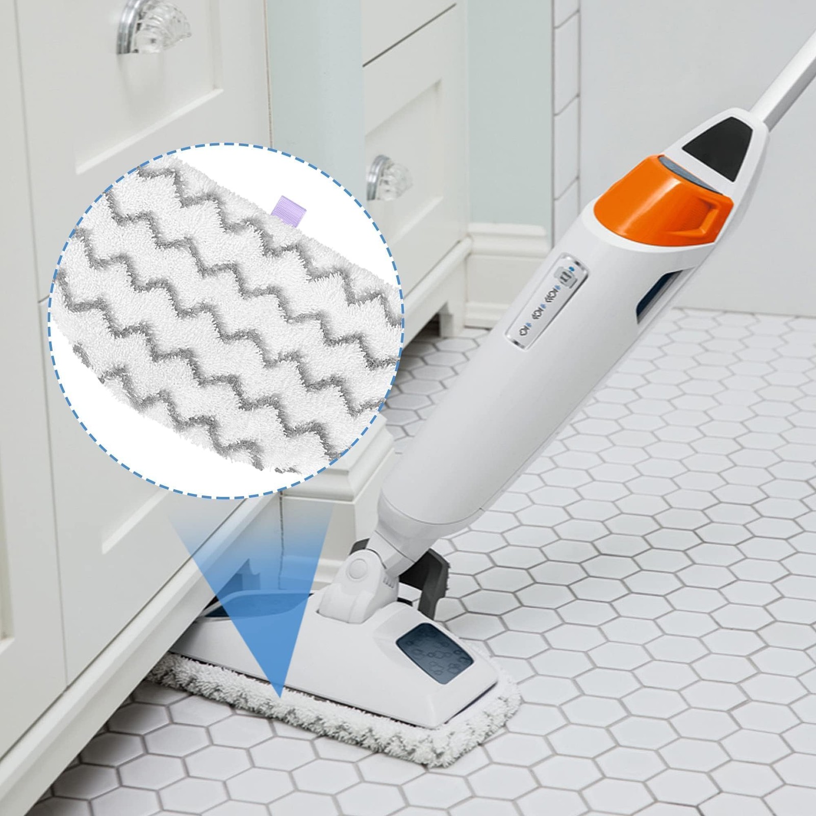 4 Pack Powerfresh Replacement Steam Mop Pads Compatible with Bissell Powerfresh