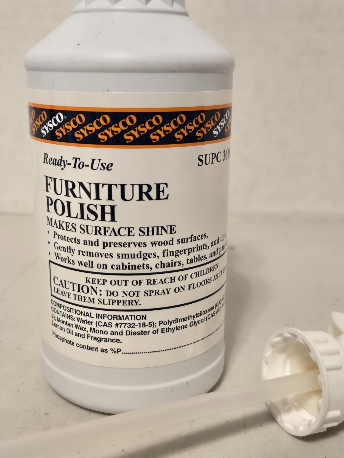 SYSCO Ready-to-Use Furniture Polish Non-Aerosol Spray, 16oz, SUPC# 3618808