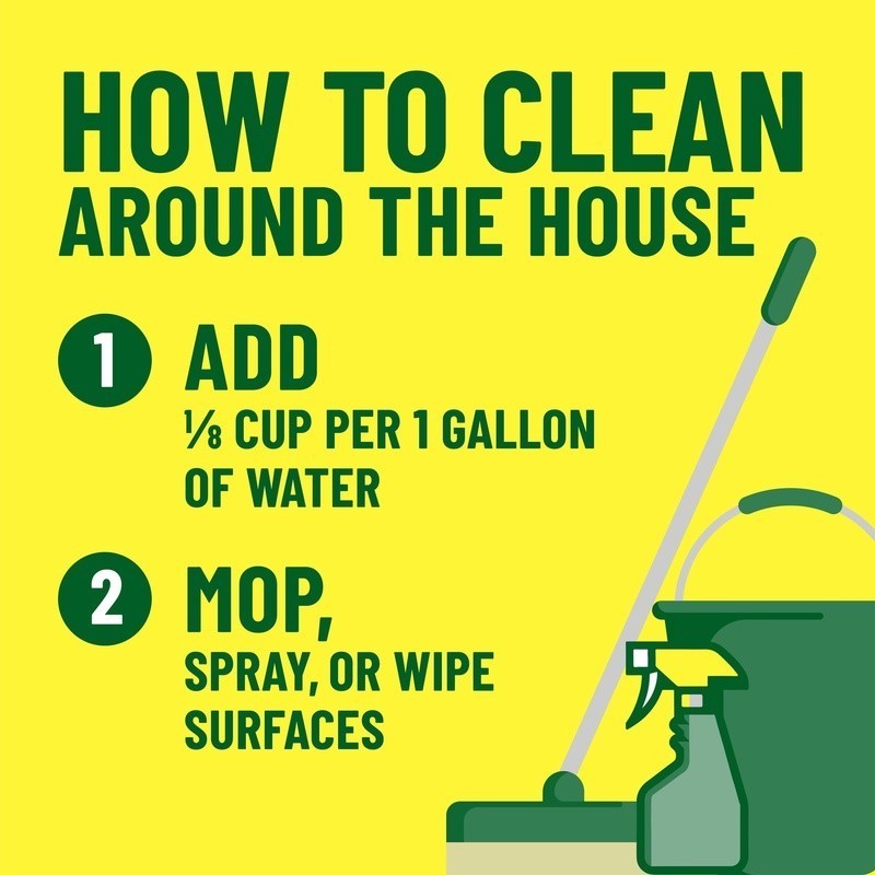 Multi-Surface Floor Cleaner Lemon Fresh 5X Action Deodorizes Cuts Grease 40oz US