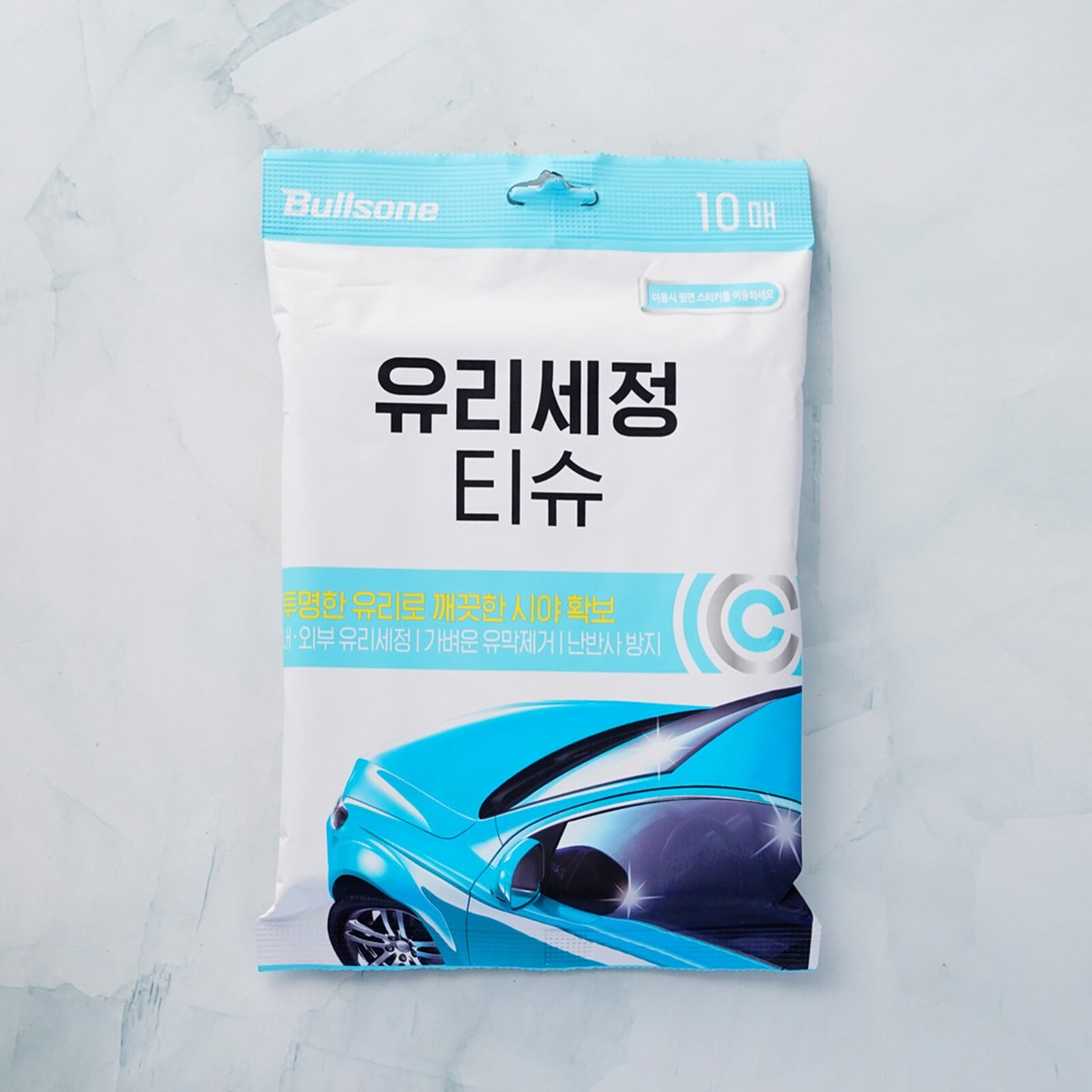 Bullsone Car Glass Window Cleaning Tissue 10sheet Oil Slick Dust Removal