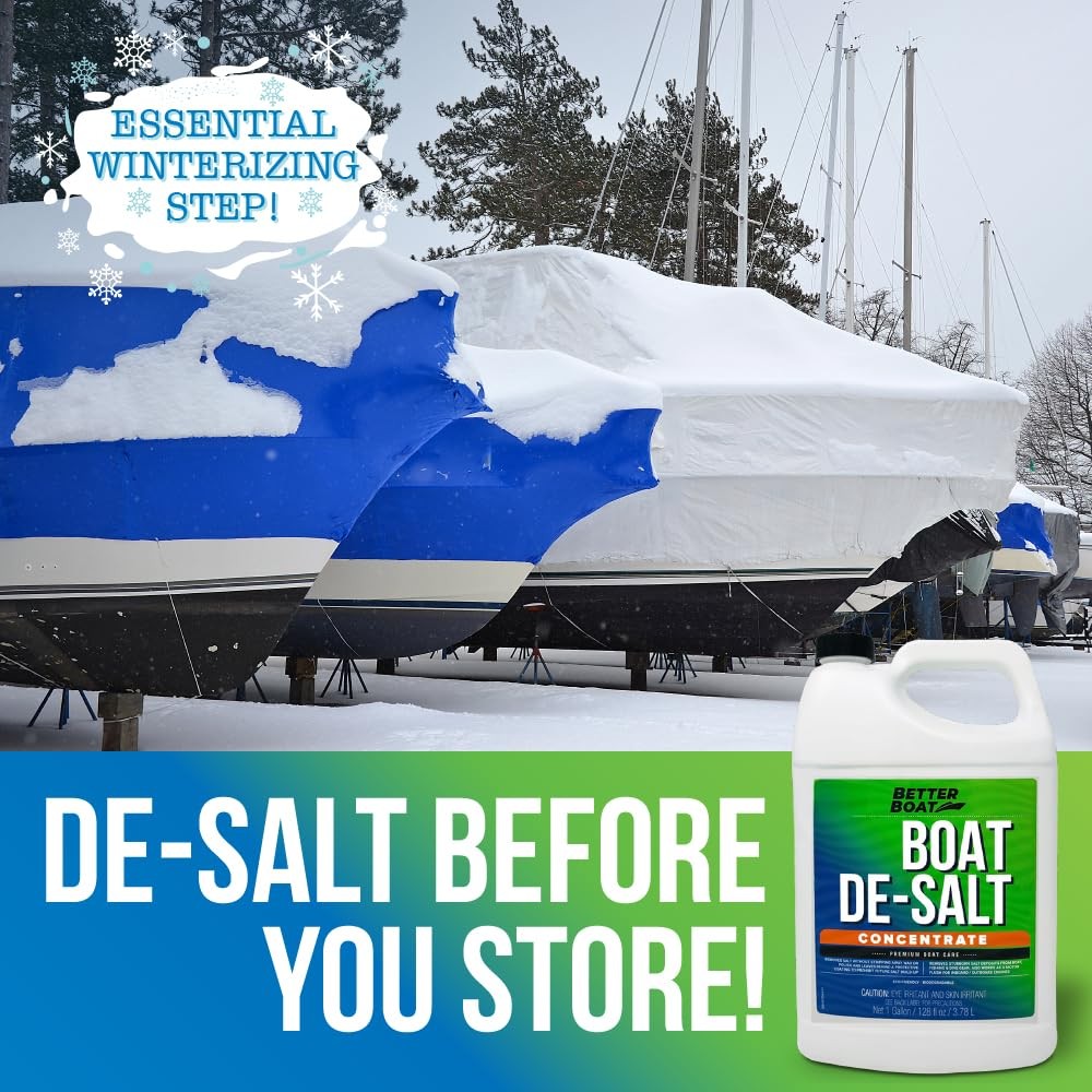 Better Boat Salt Remover for Boats Concentrate 1 Gallon, Marine DeSalt Flushe…