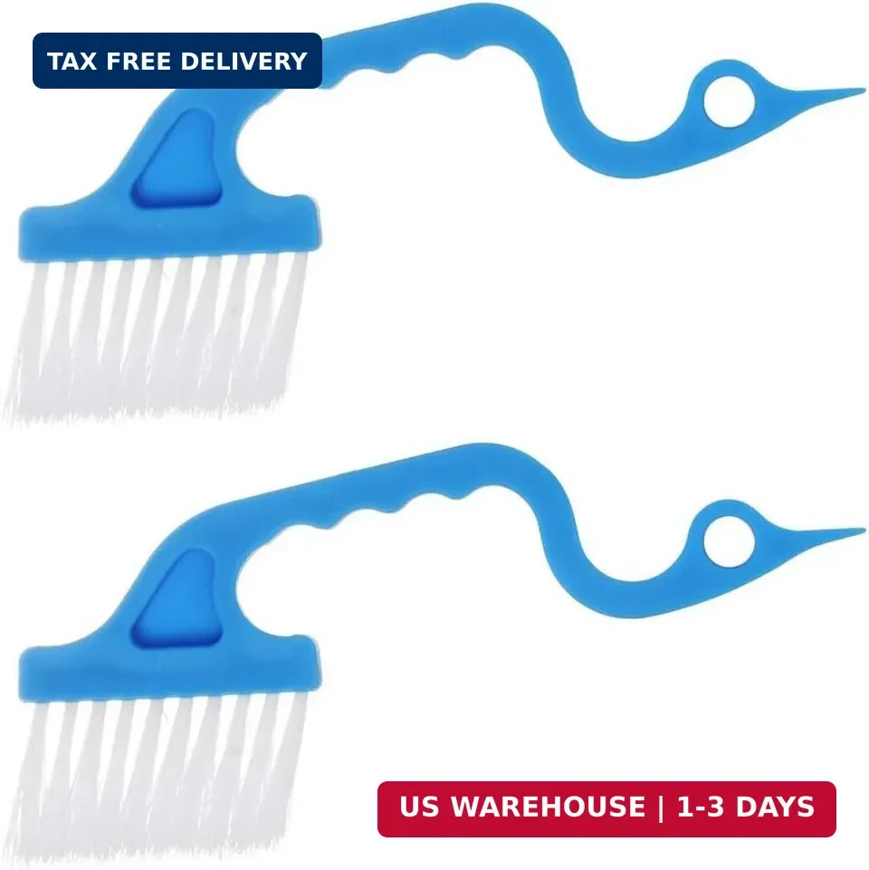 2pcs Hand-held Groove Gap Cleaning Tools Door Window Track Kitchen Cleaning Brus
