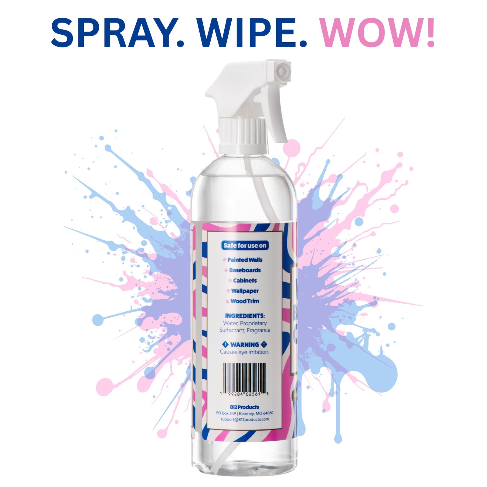 812 Wall & Baseboard Cleaner Spray – Safely Cleans Painted Walls, Baseboards,…