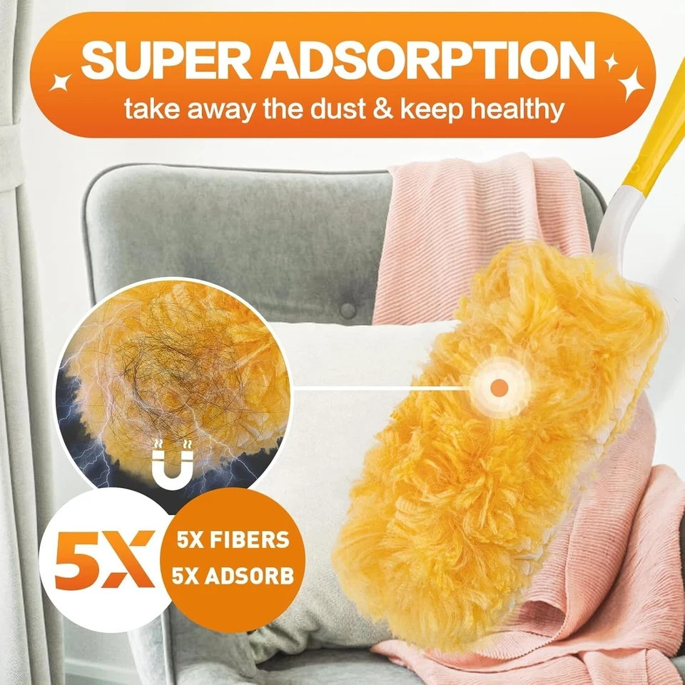 Heavy Duty Duster Refills Microfiber Dusting Kit for Furniture Ceiling Fan