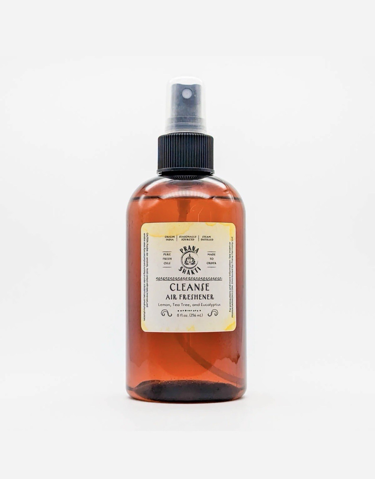 Prana Shakti Air Freshener Spray 8 fl oz Lemon Tea Tree Eucalyptus Oils