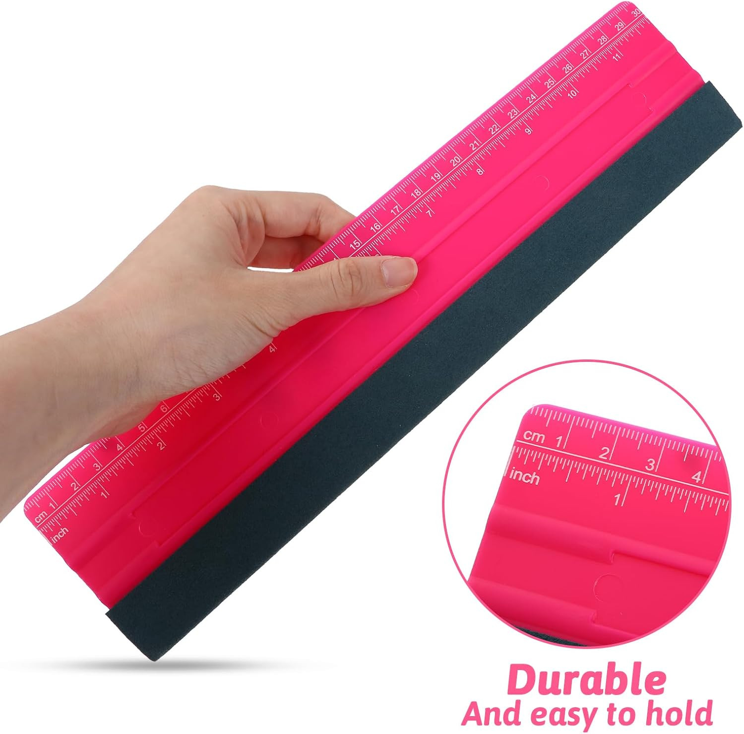 Wallpaper Smoothing Tool, Professional Vinyl Squeegee with Ruler Felt Squeegee f