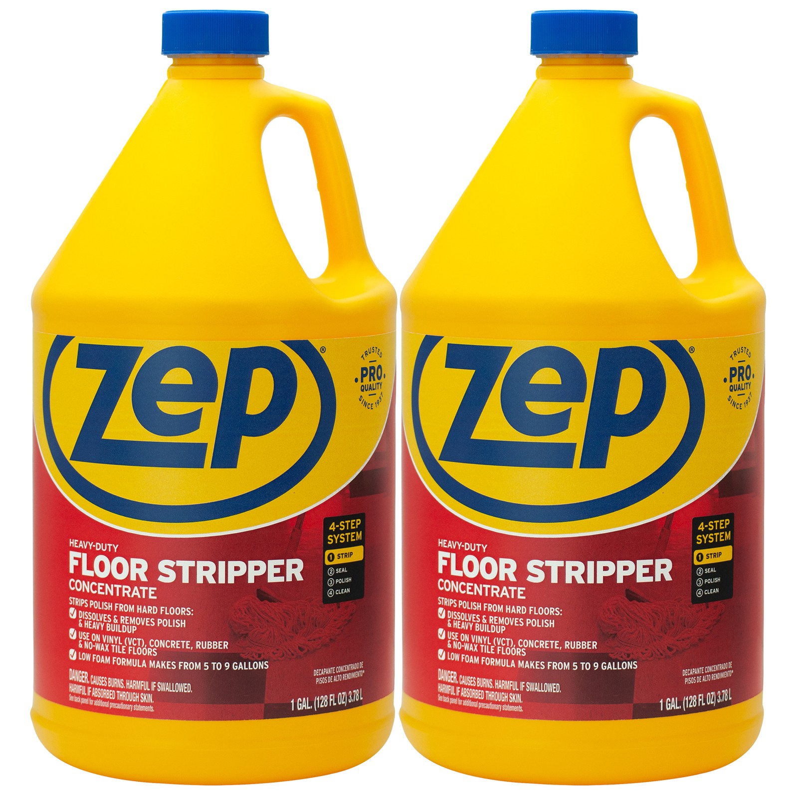 Zep Heavy-Duty Floor Stripper Ammonia Free Concentrate – 1 Gallon (Case of 2)