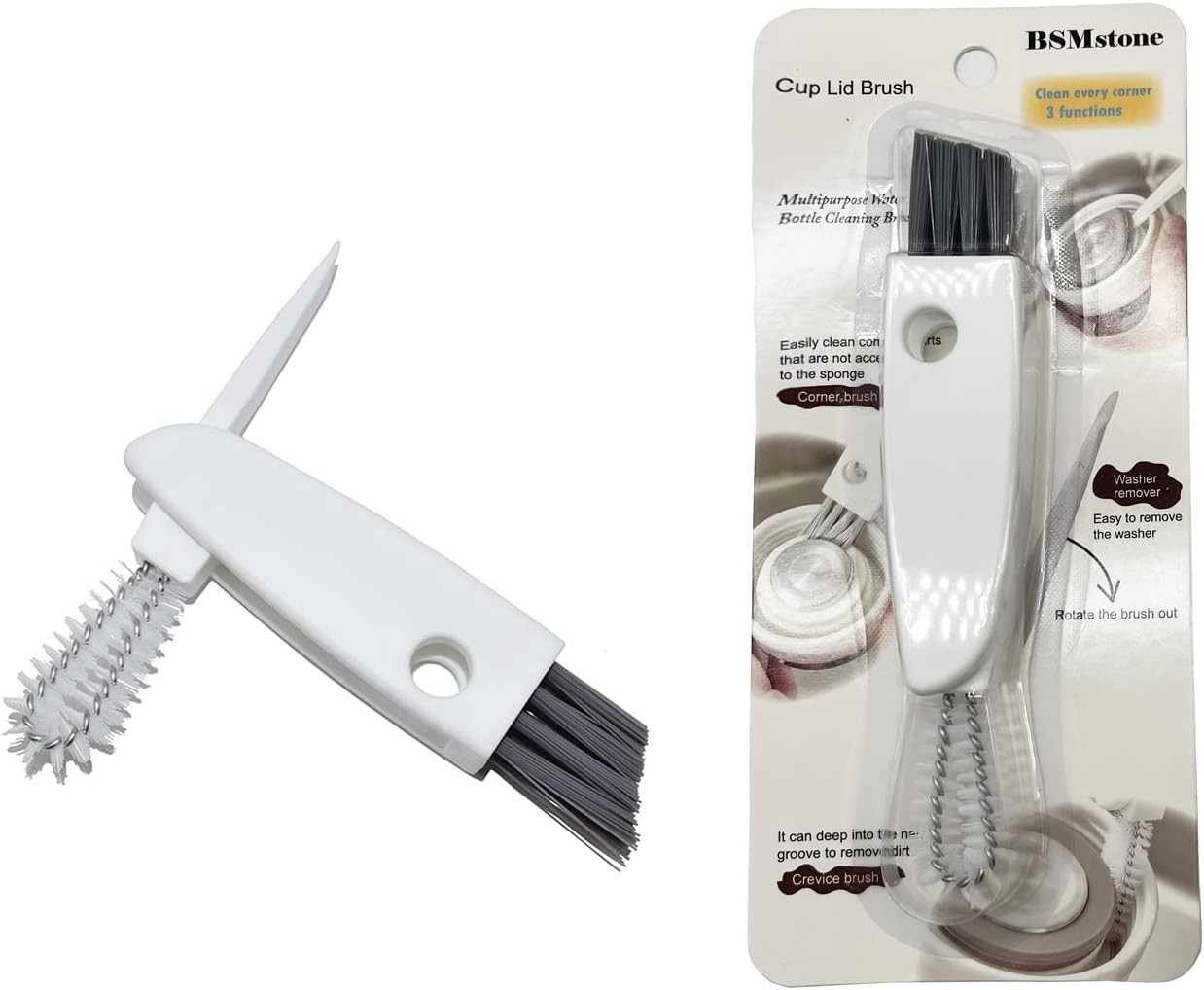 Effortless Crevice Cleaning Brush for All Bottle Types – Compact & Effective