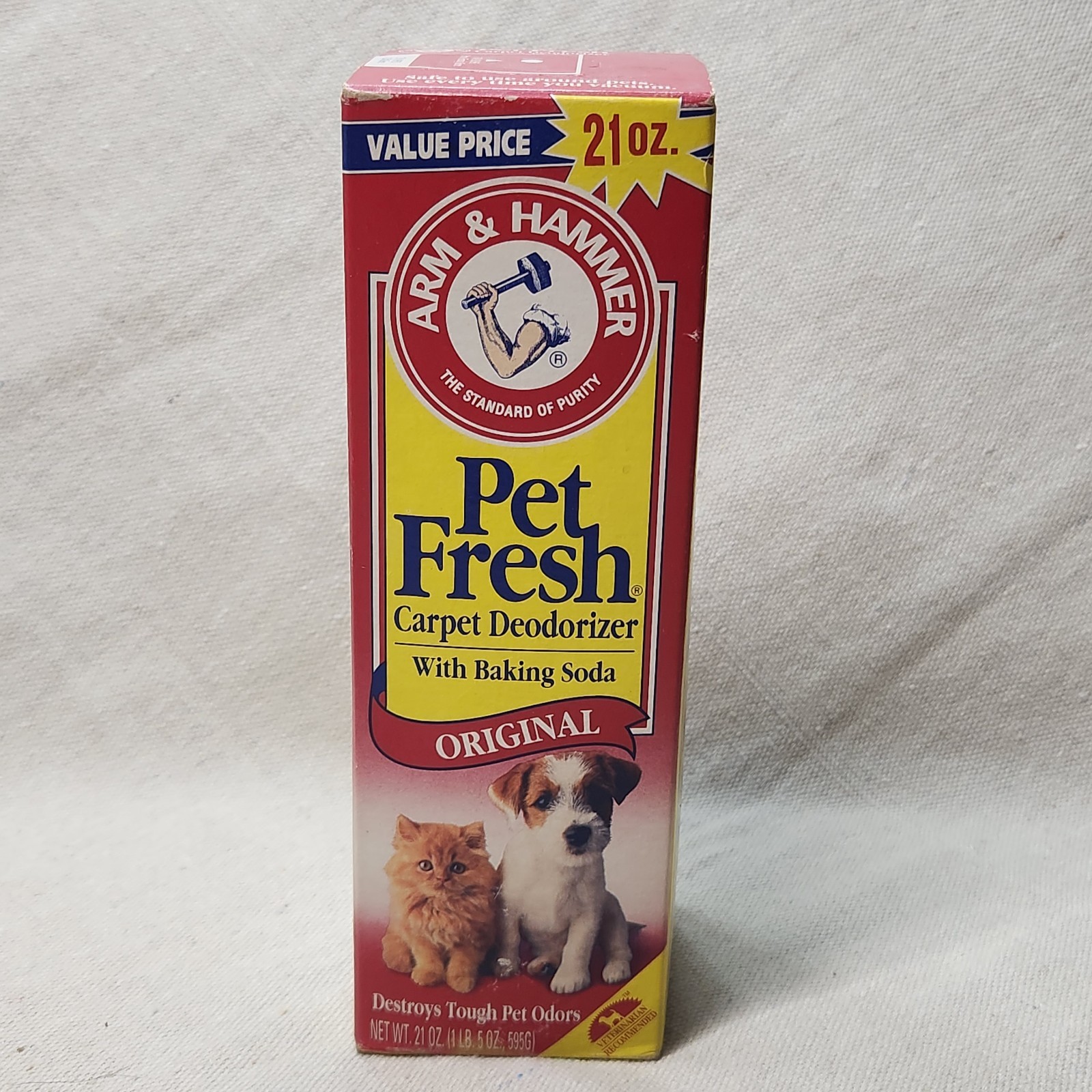 Vintage 1993 Arm & Hammer Pet Fresh Carpet Powder Deodorizer Original NOS 21 Oz