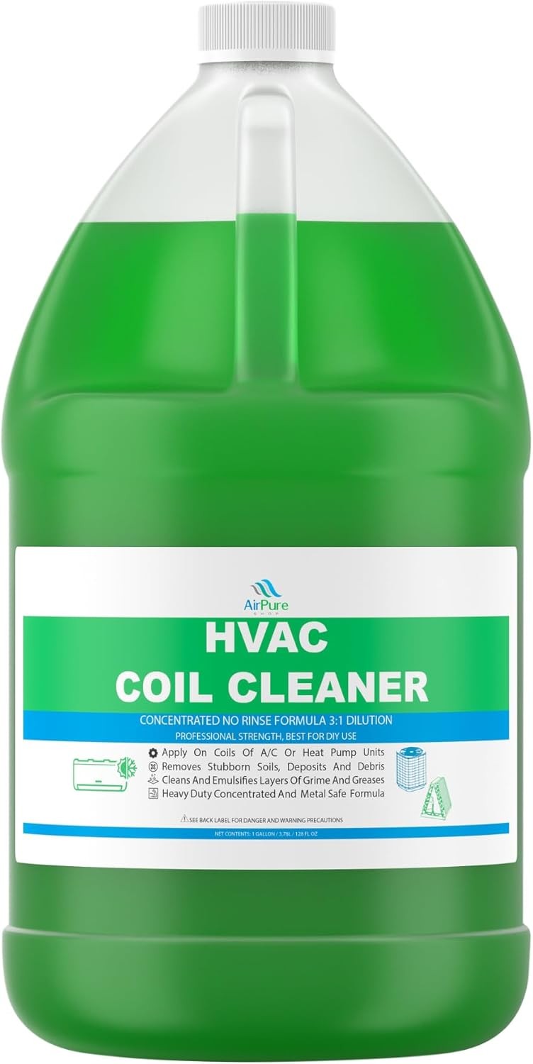 AC Evaporator Coil Cleaner 1 Gallon 3.78L No Rinse Coil Cleaner Metal Safe