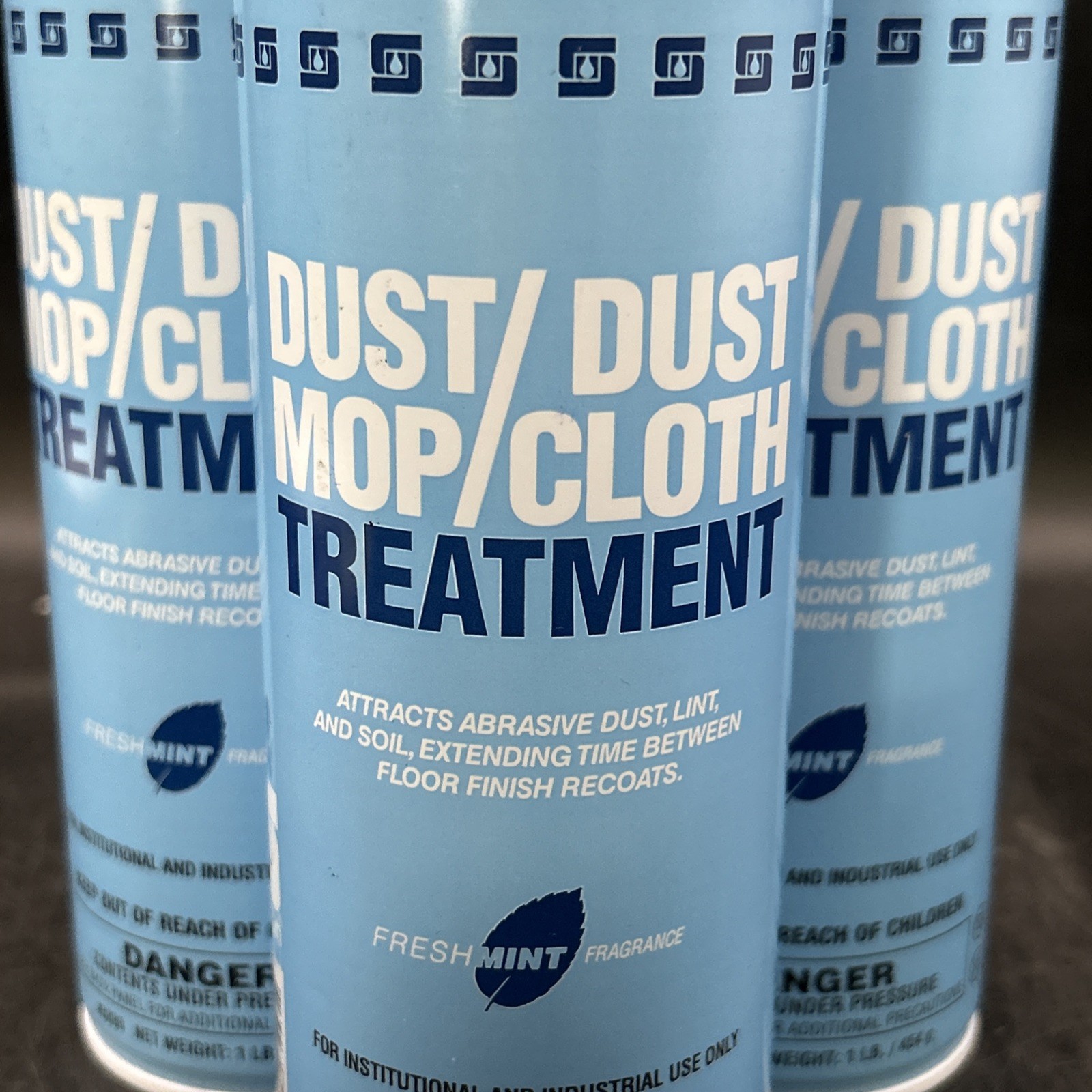 Dust Mop/Dust Cloth Treatment 1LB. Aerosol Can Dust Cleaner White Fresh Mint
