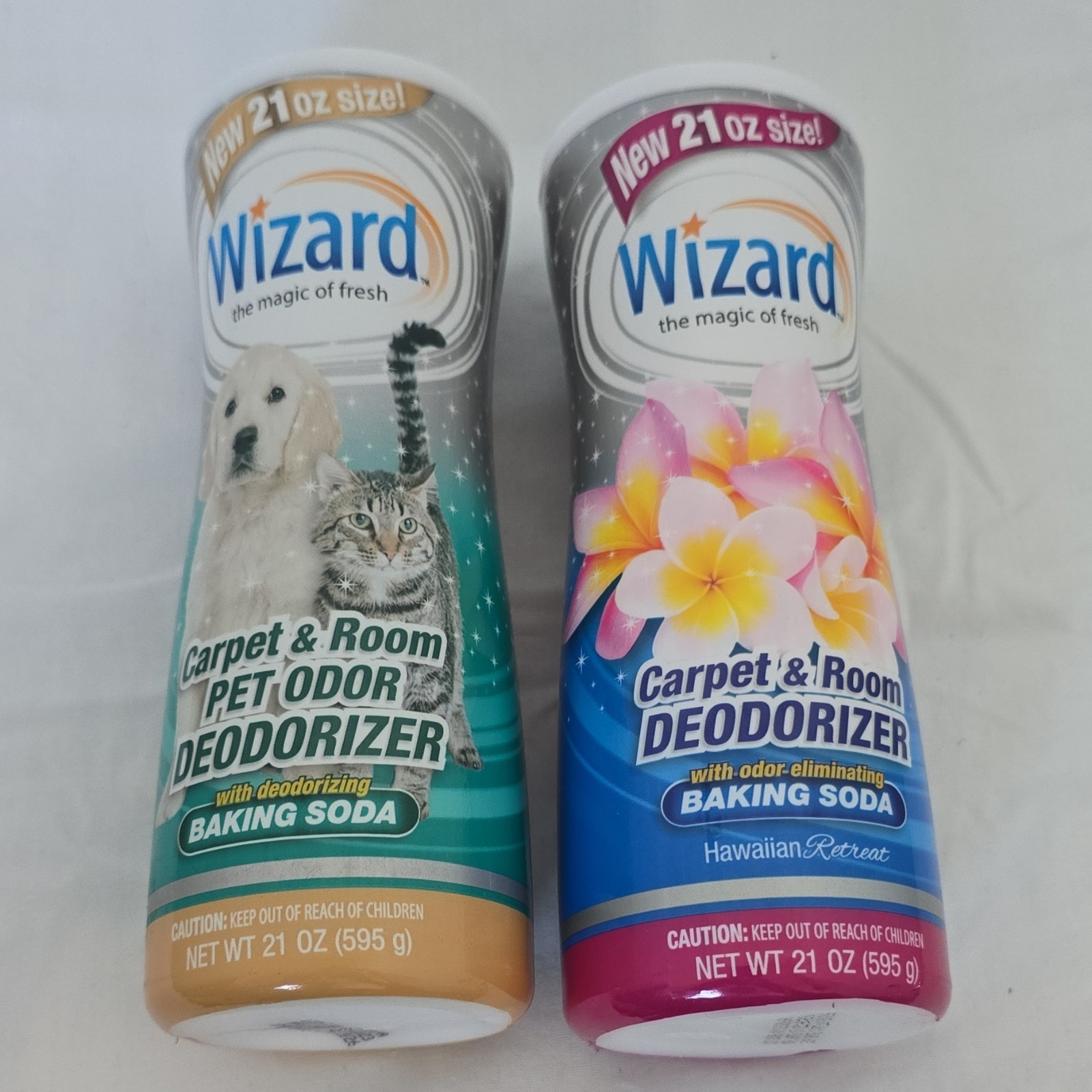Wizard Carpet & Room Deodorizer Pet Odor Hawaiian Retreat Baking Soda 21oz 2PACK