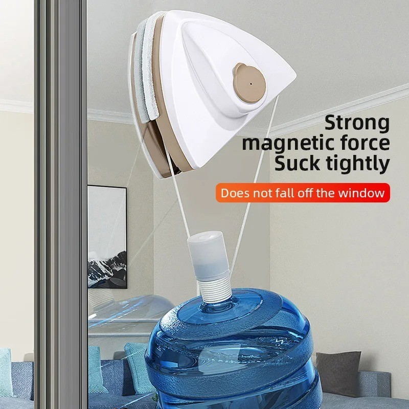 Magnetic Double-Sided Window Cleaner Brush Glass Cleaning Tool