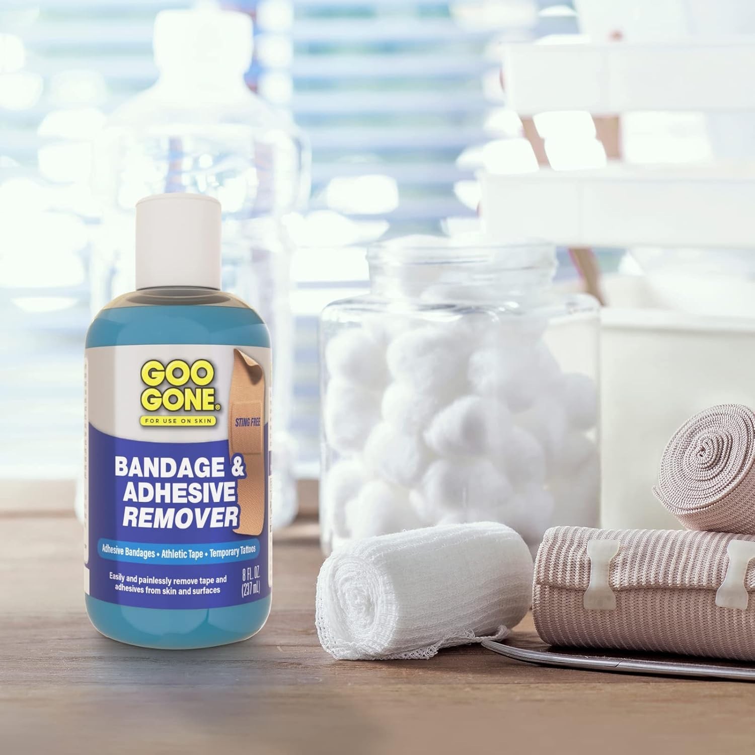 Bandage Adhesive Remover For Skin – 8 Ounce – Safe Method to Remove Sports Ta…