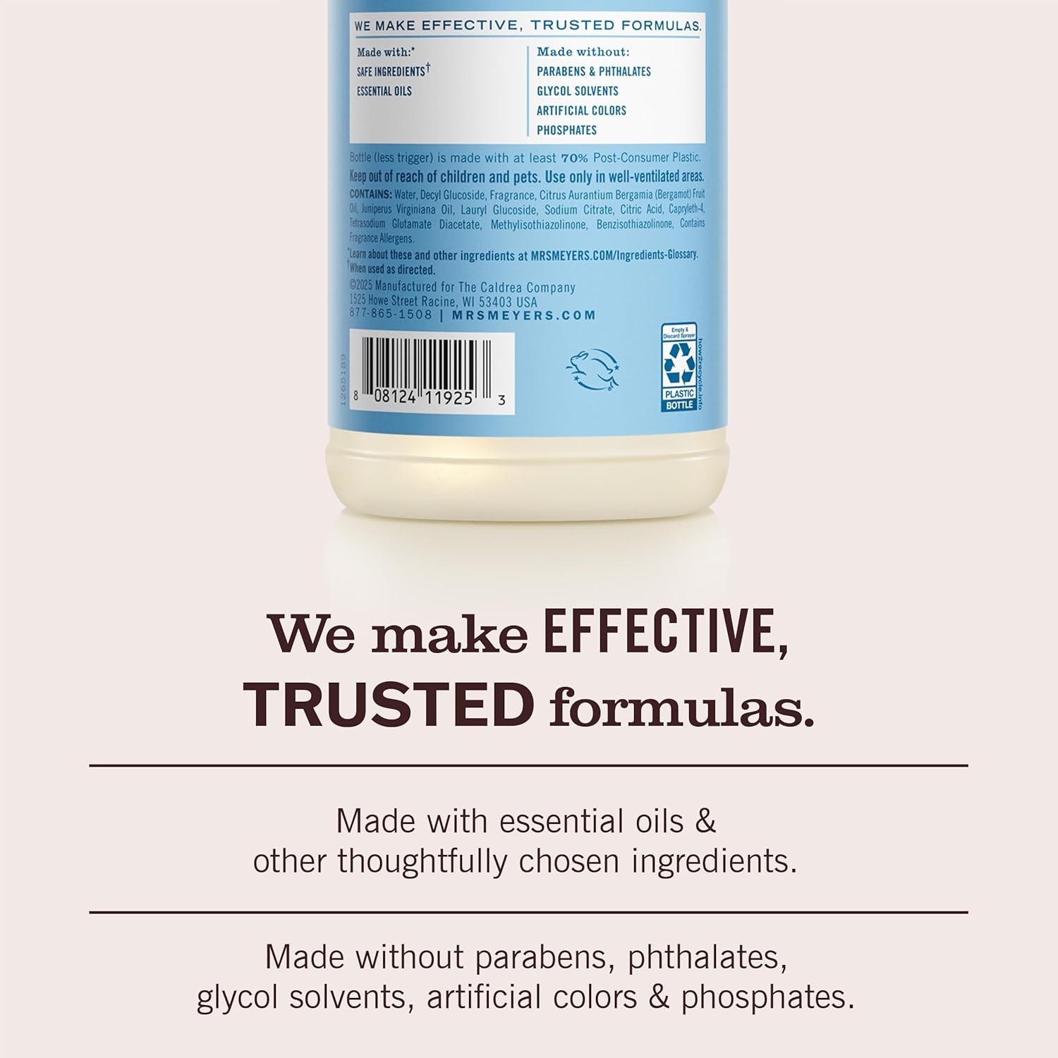 MRS MEYERS CLEAN DAY Multi Surface Everyday Cleaner Rain Water Scent 16 Fl Oz