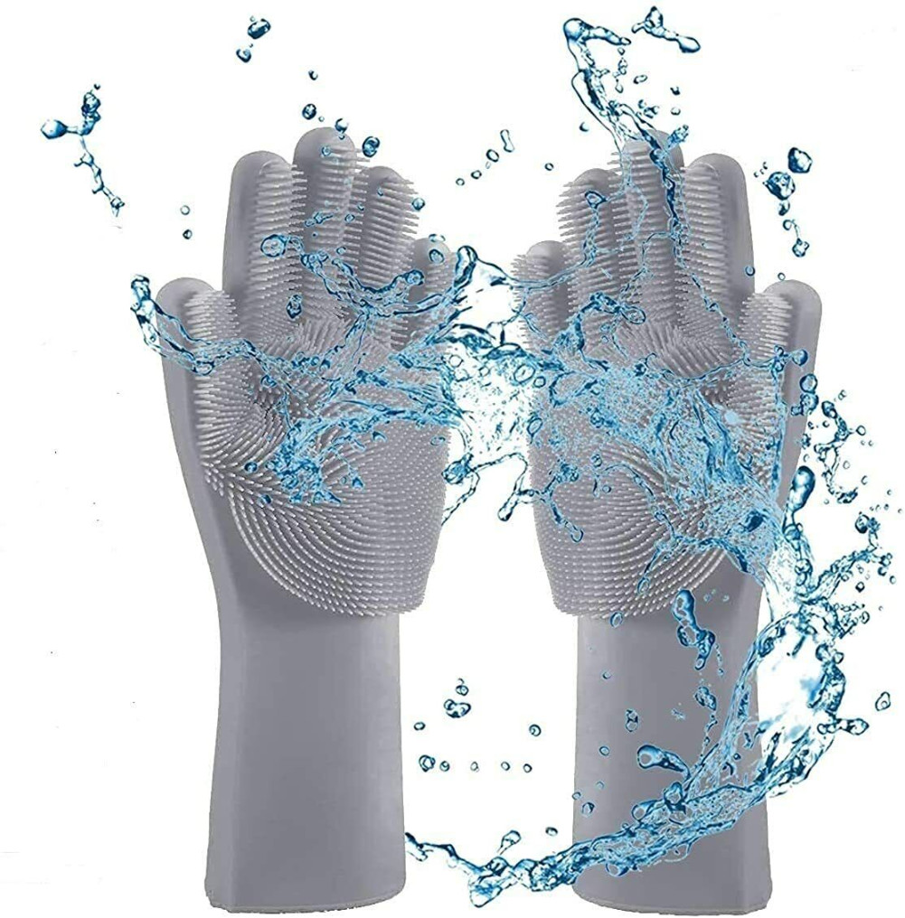Magic Silicone Reusable Rubber Gloves Heat Resistant Kitchen Tool for Household