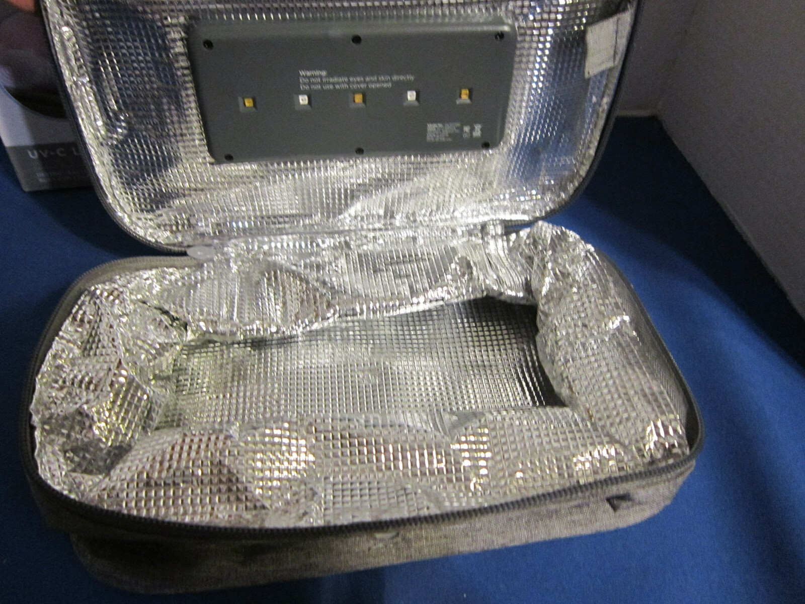 Vie Oli UV-C LED Portable Sanitizer Collapsible Travel Bag Open Box