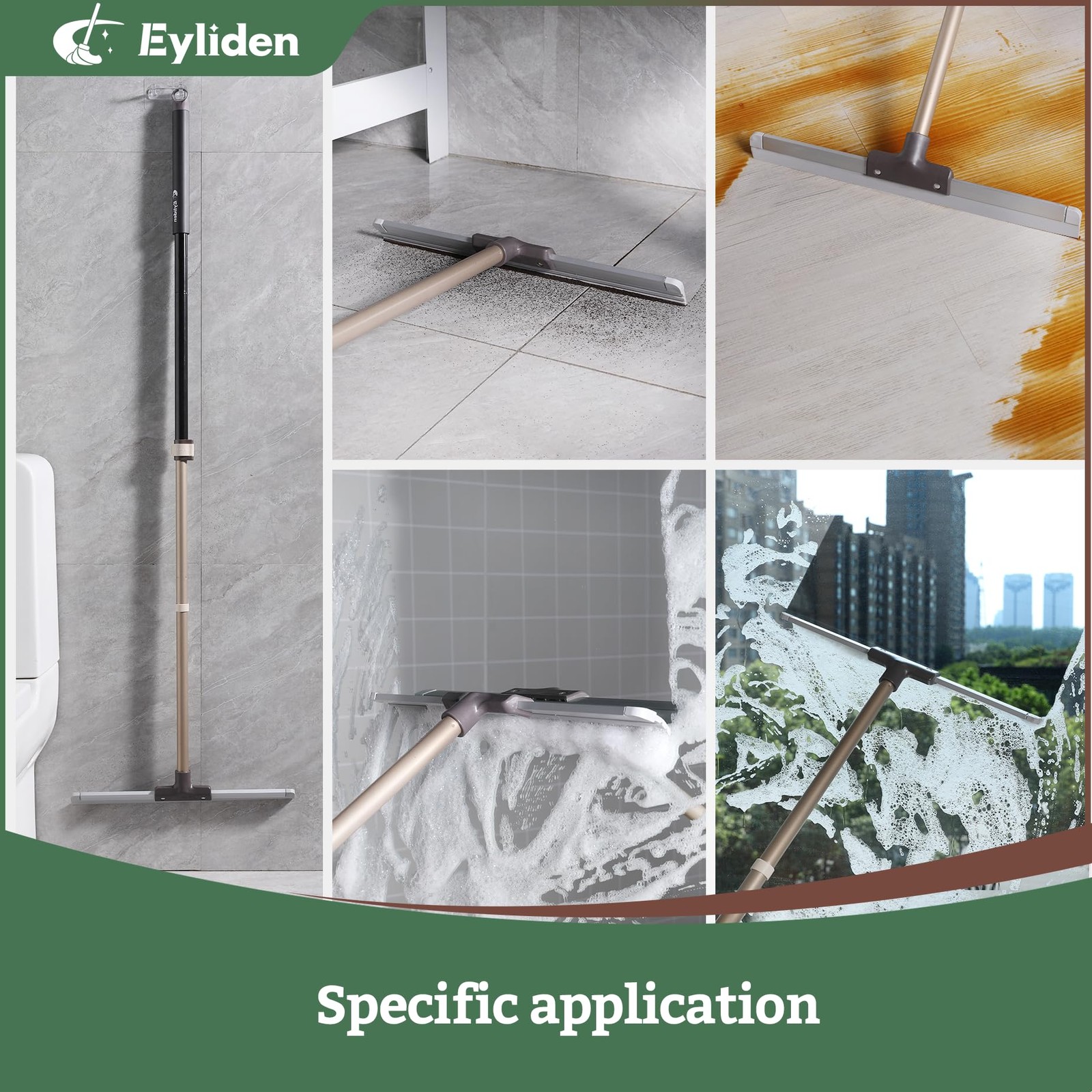 Heavy-Duty Rubber Floor Squeegee for Quick Water Removal on All Surfaces