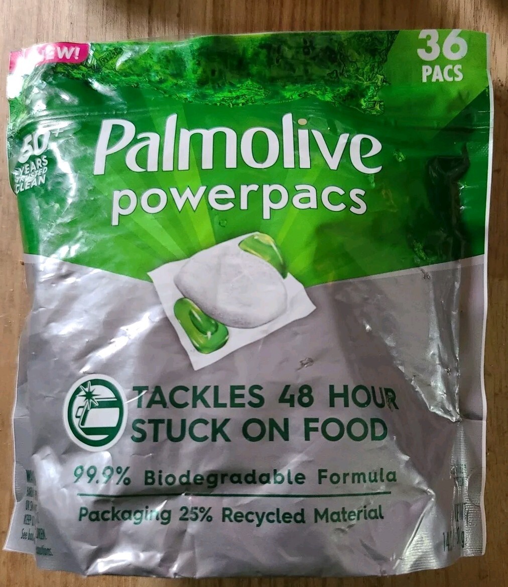 ✅️2 Lot Palmolive Powerpacs Dishwasher Pods 99.9% Biodegradable Formula 72 Packs