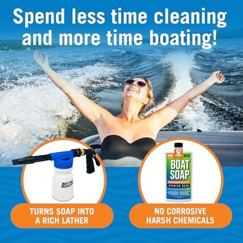 Boat Cleaning Kit Foam Gun Soap Sponge Microfiber Cloths Marine Cleaner