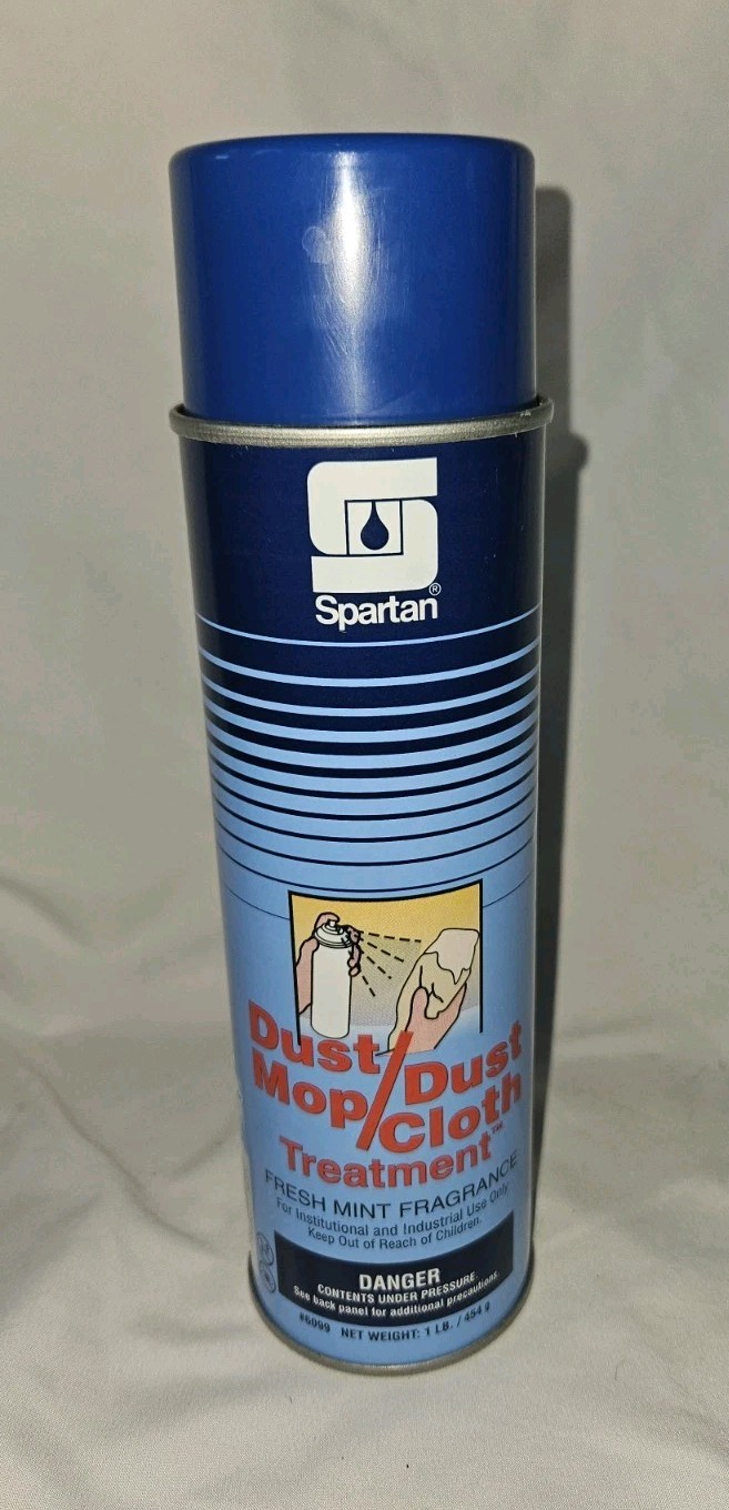 Spartan Dust Mop Dust Cloth Treatment Aerosol 1lb Can Fresh Mint Fragrance
