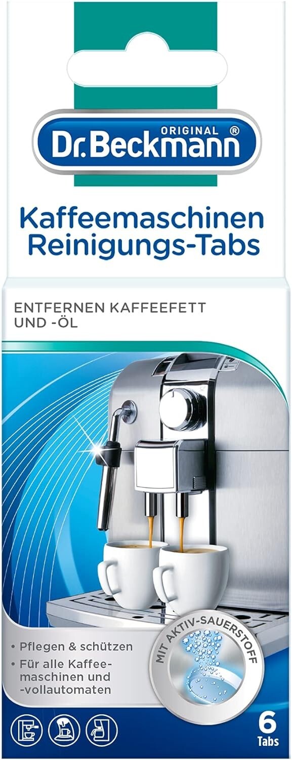 2 x Dr. Beckmann Coffee Machine Cleaning Tabs Unscent – 2 Packs of 6 Tablets