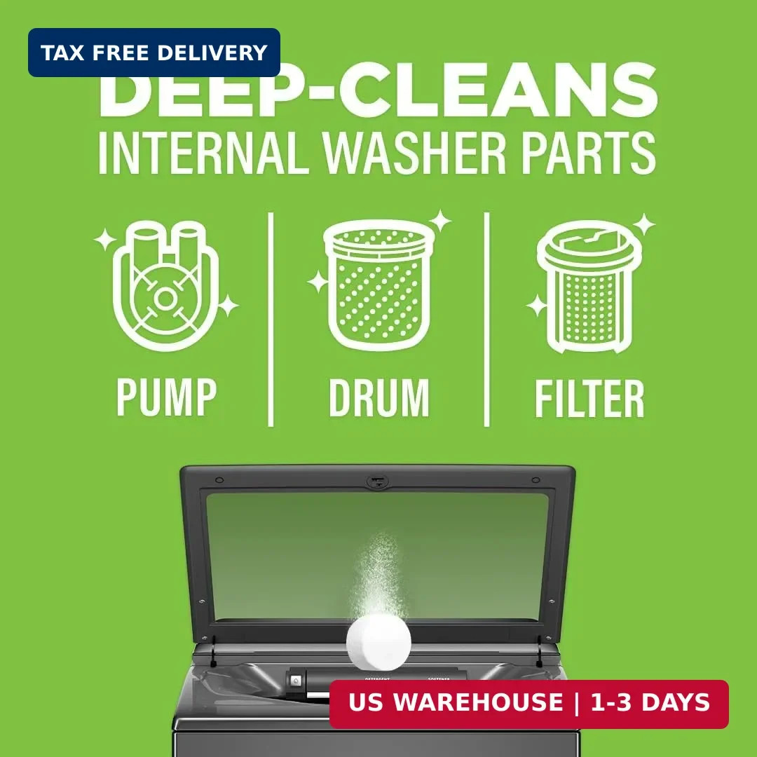 Affresh Washing Machine Cleaner, Helps Power Away Odor Causing Bacteria & Grime