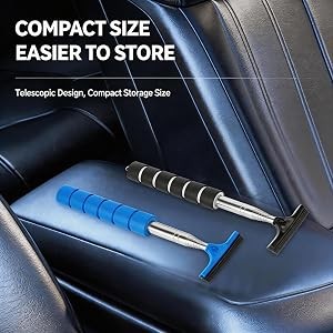 4 Pack All-Purpose Car Rearview Side Mirror Squeegee with Retractable Handle for