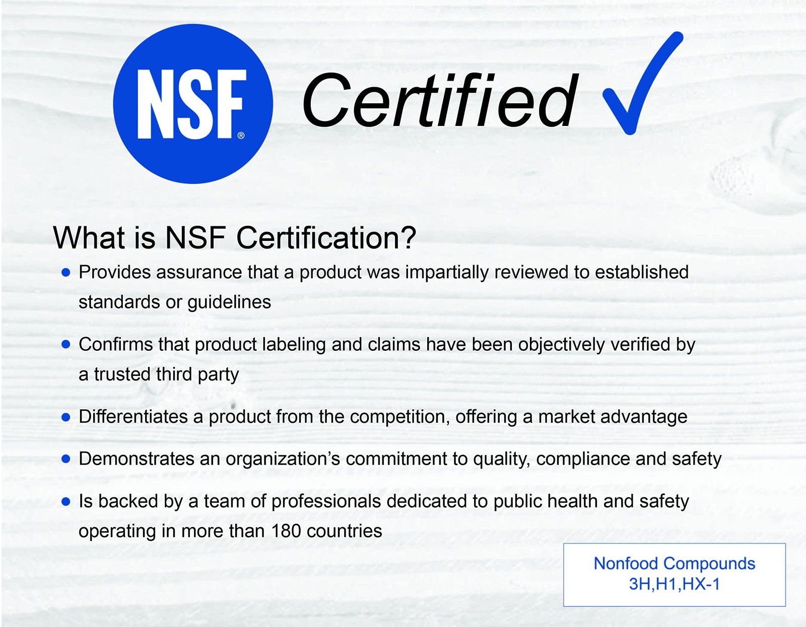 NSF Certified Food Grade Mineral Oil – Gallon (128oz), Certified Food Safe Co…