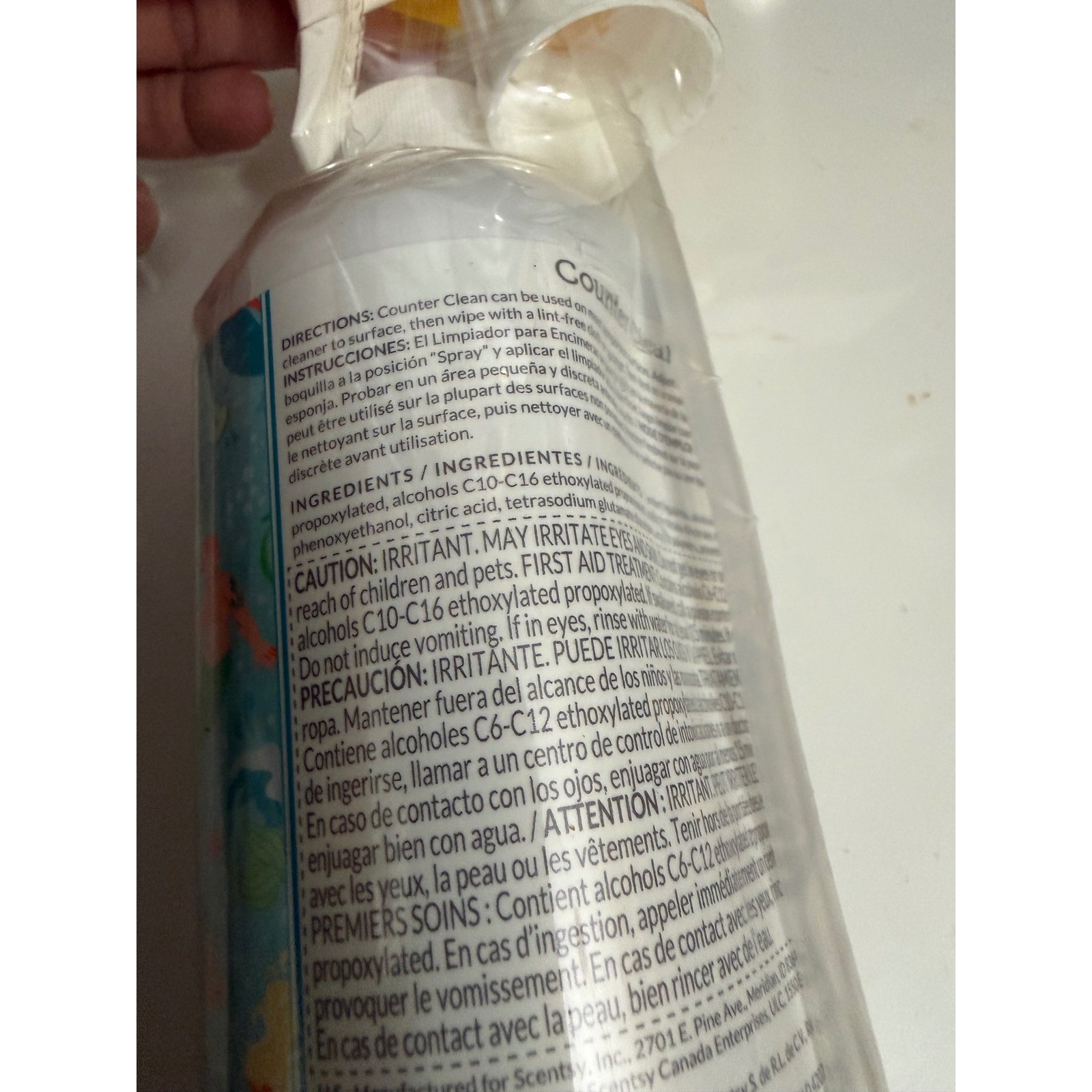 Scentsy Counter Clean Make a Splash Multi Surface Spray Cleaner 16oz New