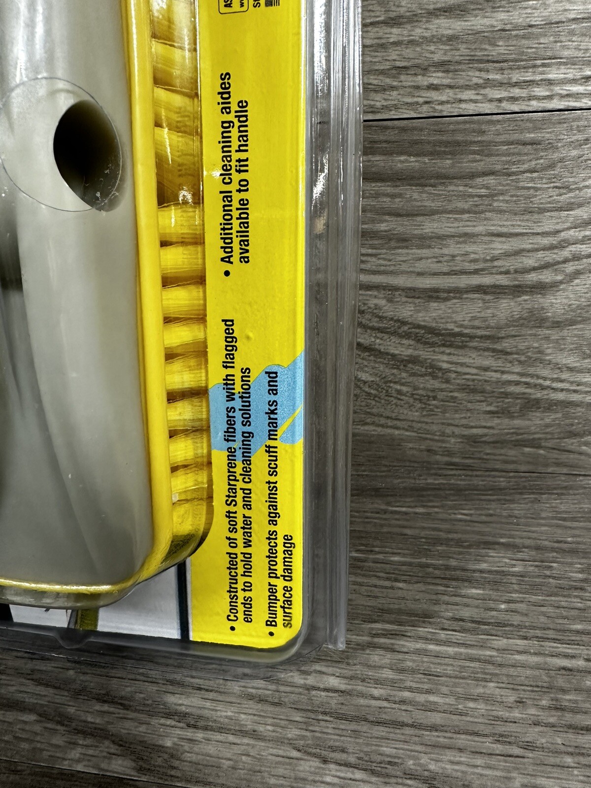 STAR BRITE DECK Brush ONLY Soft Deluxe Block Brush With Bumper Yellow 8”
