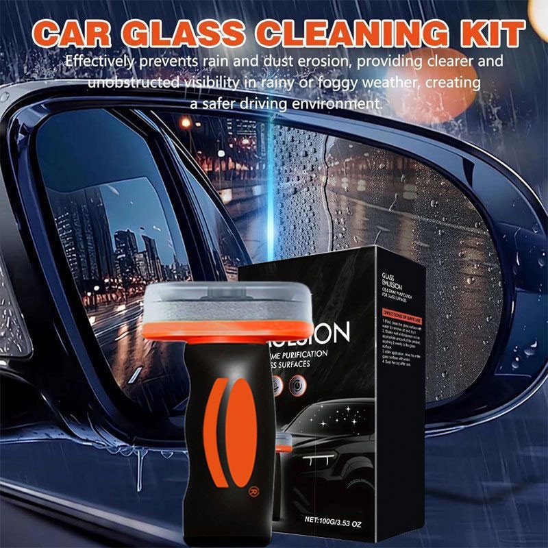 Glass Guard&Emulsion Cleaner Removes Oil Film&Smudges,Improve Windshield Clarity