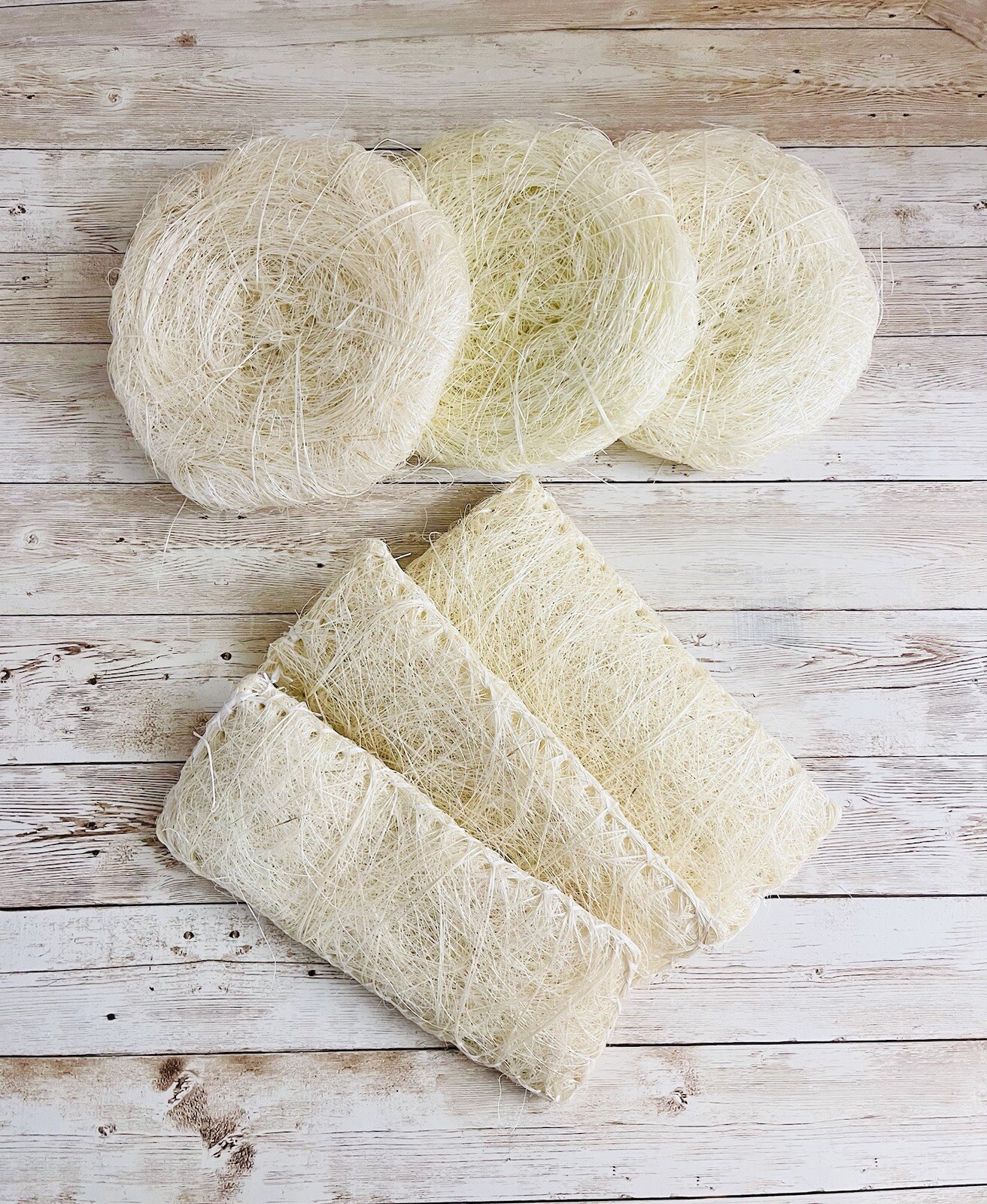 6x Estropajo De Ixtle Mexicano Ixtle Scourer Body Scrub 100% Natural Fibers