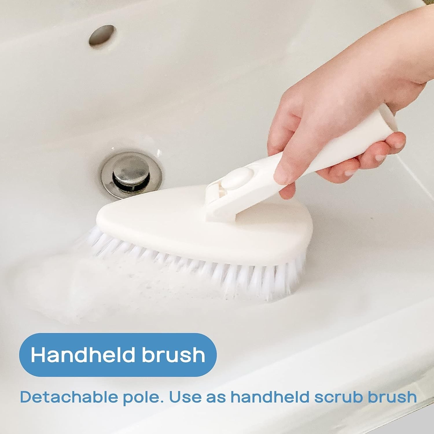 Shower Scrubber Cleaning Brush Combo Bath Tub Tile Cleaner Scrubber Brush wit…