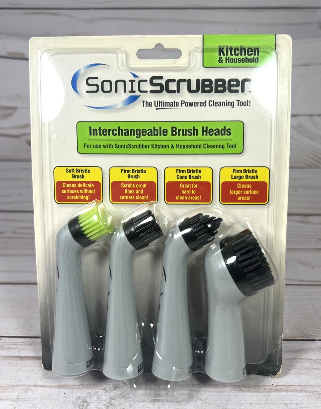 Sonic Scrubber Power Cleaner Interchangeable Brush Heads
