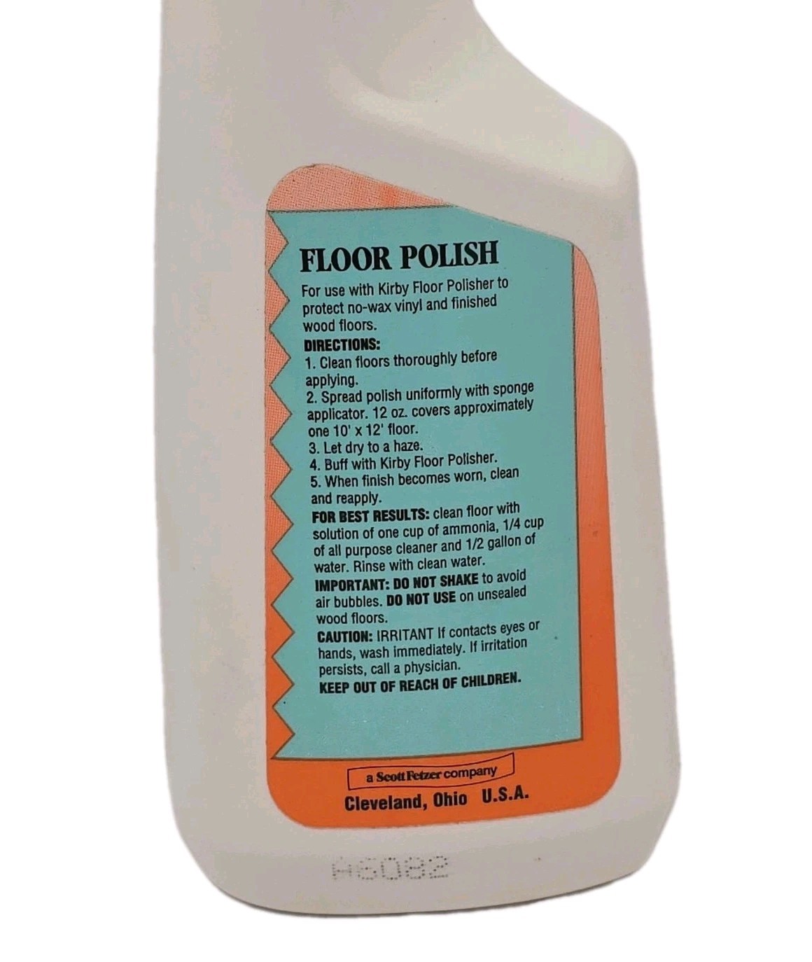 Kirby Floor Polish Liquid w/ Carnauba Wax 12 oz NOS New Sealed OLD FORMULA,.