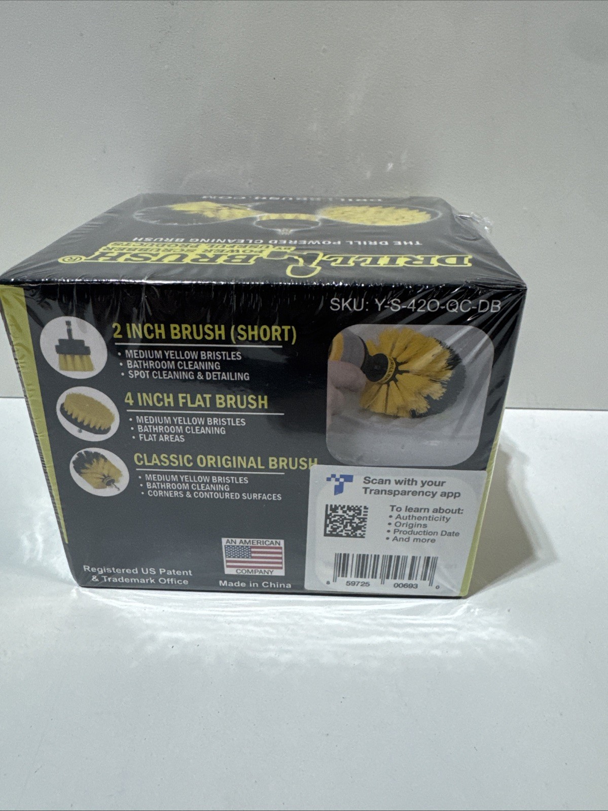 Drill Brush Power Scrubber Attachment Set for Bathroom Surfaces Tub Shower Tile
