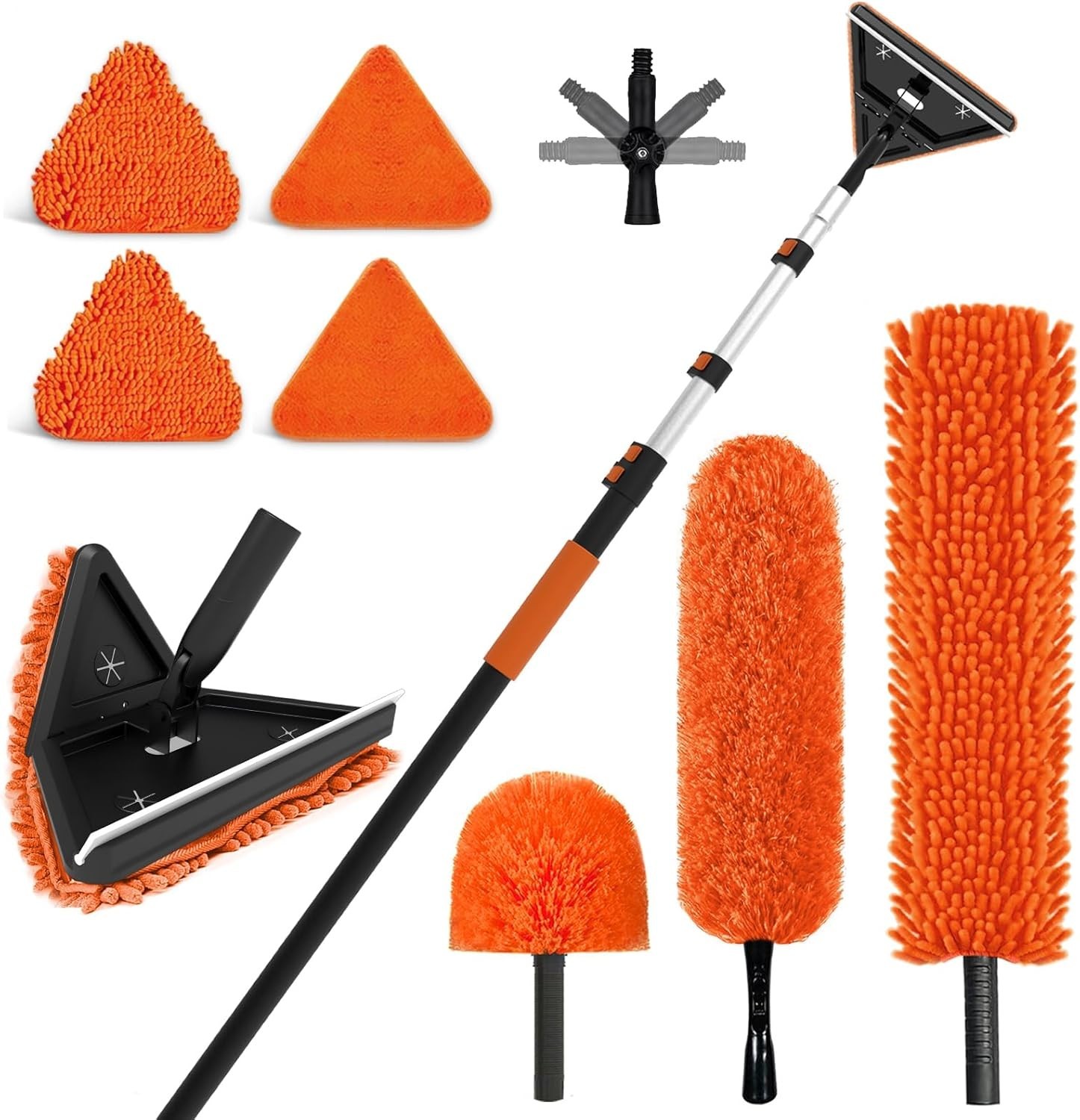 20FT Duster Cleaner Kit, Dusters for Cleaning with Extension Pole, Baseboard & W