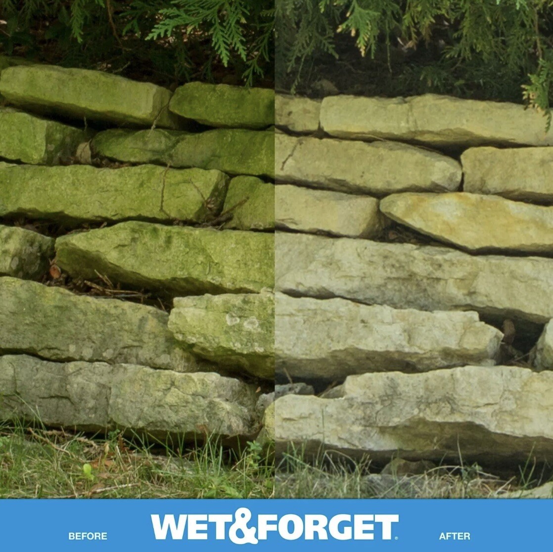 Wet & Forget Liquid Outdoor Surface Cleaner Ready Use Moss Mold Mildew Algae
