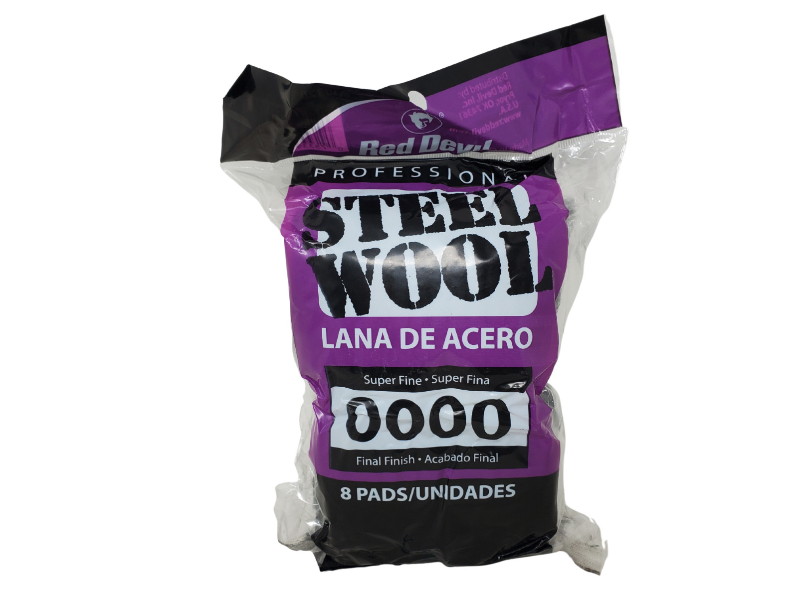 Red Devil – 0000 Grade Steel Wool: Super Fine Pack of 8