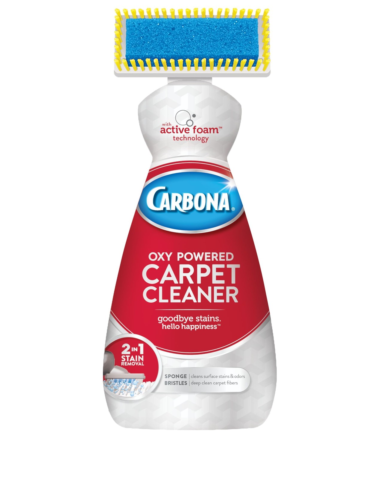 2in1 OxyPowered Carpet Cleaner 13.5 Fl Oz, Spot Cleaner with Dual Sponge & Br…