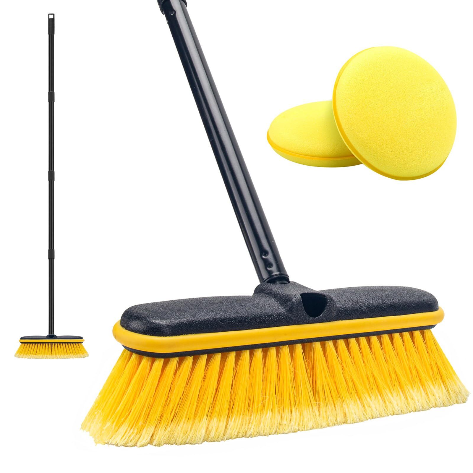 Car Wash Brush with Long Handle 55” Vehicles Exterior Washing Supplies Soft …