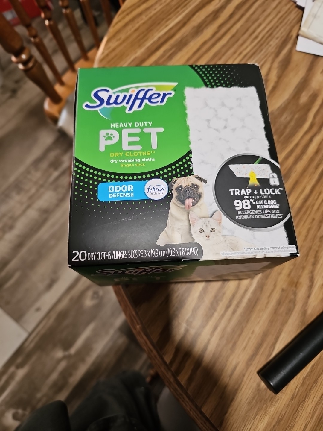 Swiffer Sweeper Pet Heavy Duty Dry Cloth Refills 20 Dry Sweeping Cloth.